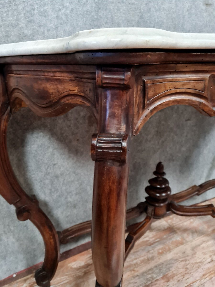 Console Galbée époque Napoléon III En Acajou-photo-3