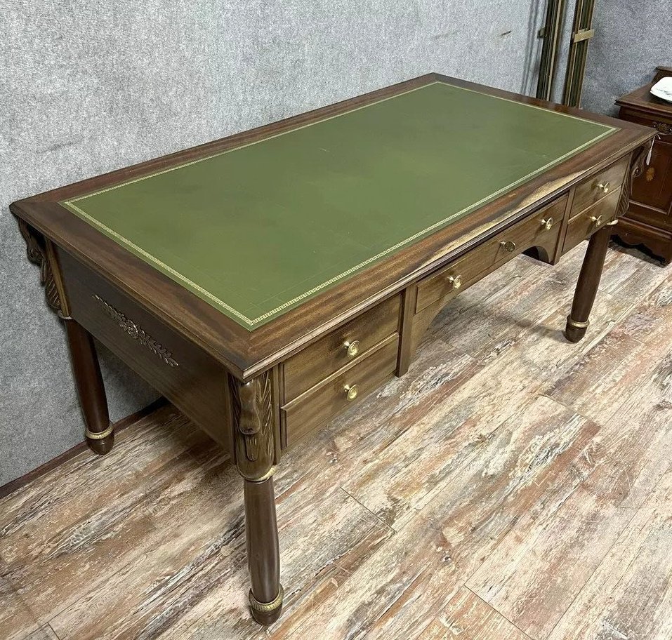 Empire Mahogany Swan Neck Center Desk-photo-3