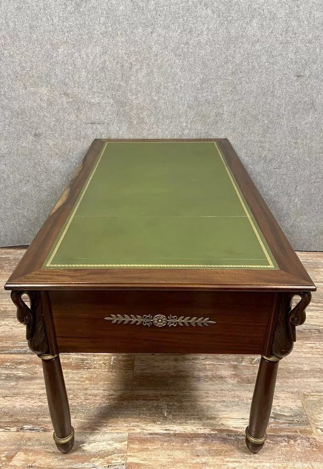 Empire Mahogany Swan Neck Center Desk-photo-4