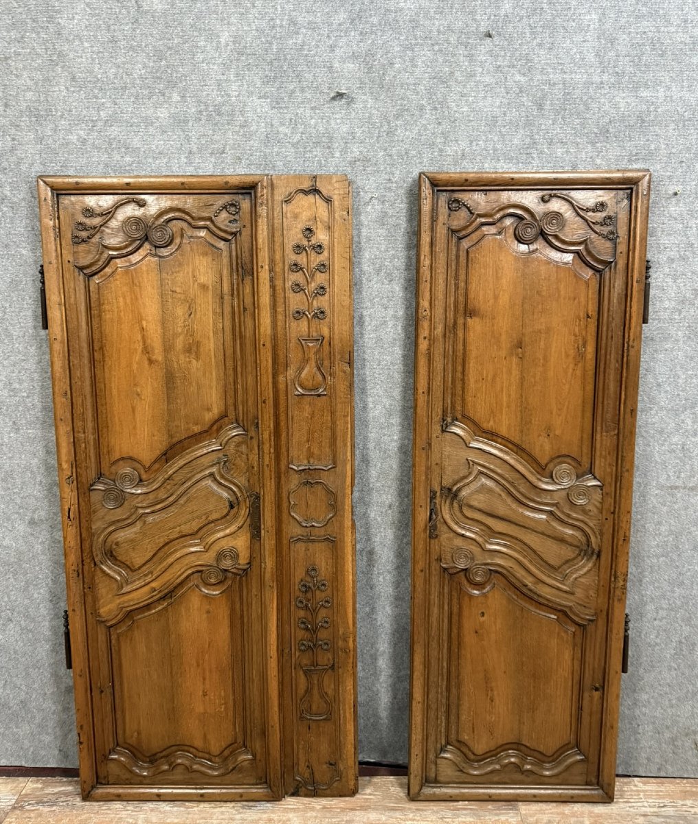 Pair Of Louis XV Period Doors In Walnut -photo-4