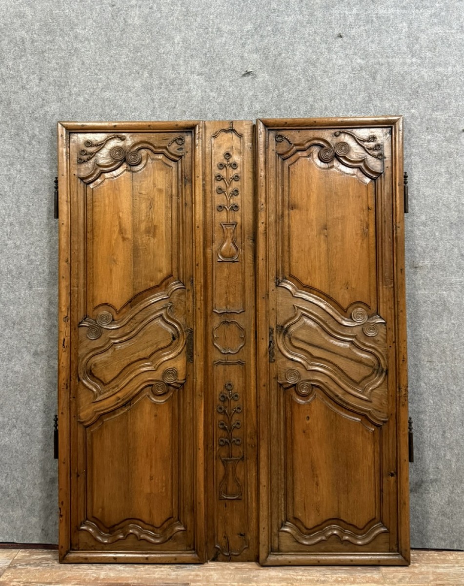 Pair Of Louis XV Period Doors In Walnut 