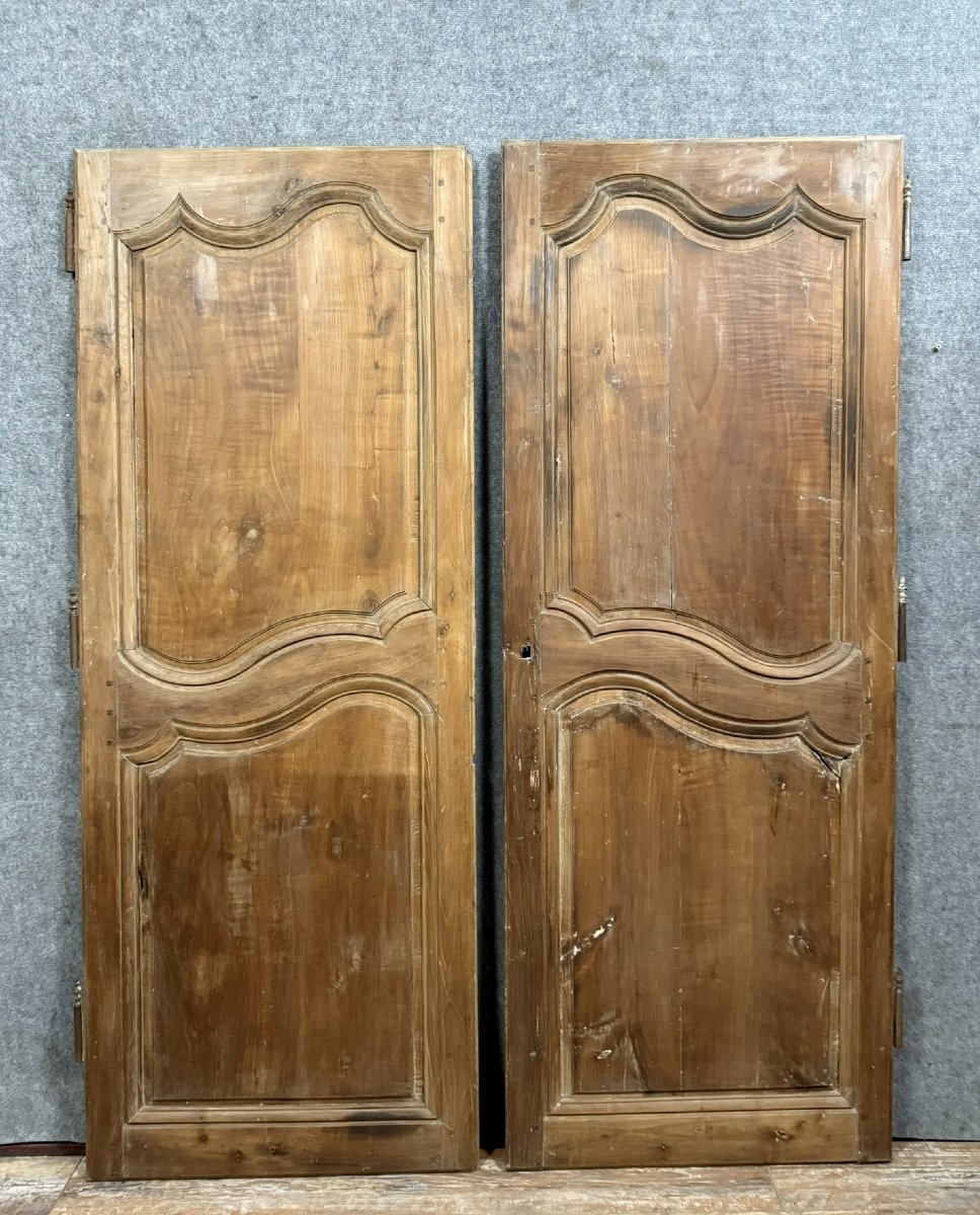 Pair Of 18th Century Wood-panelled Doors In Poplar-photo-4