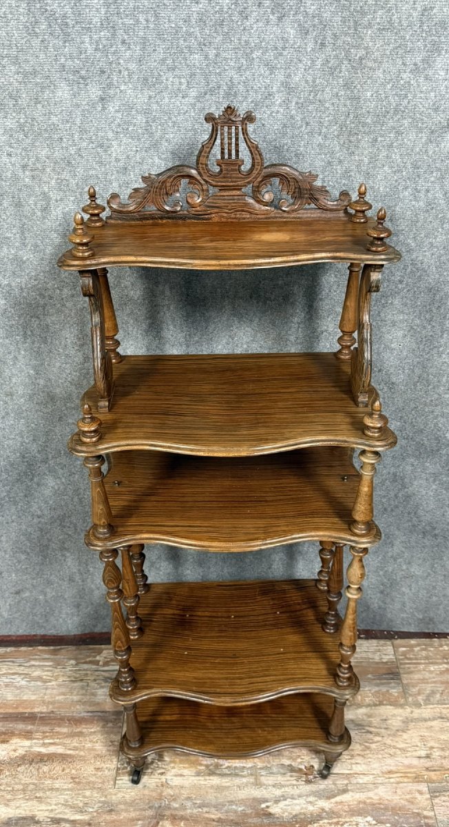 Large Napoleon III Period Shelf In Rosewood-photo-1
