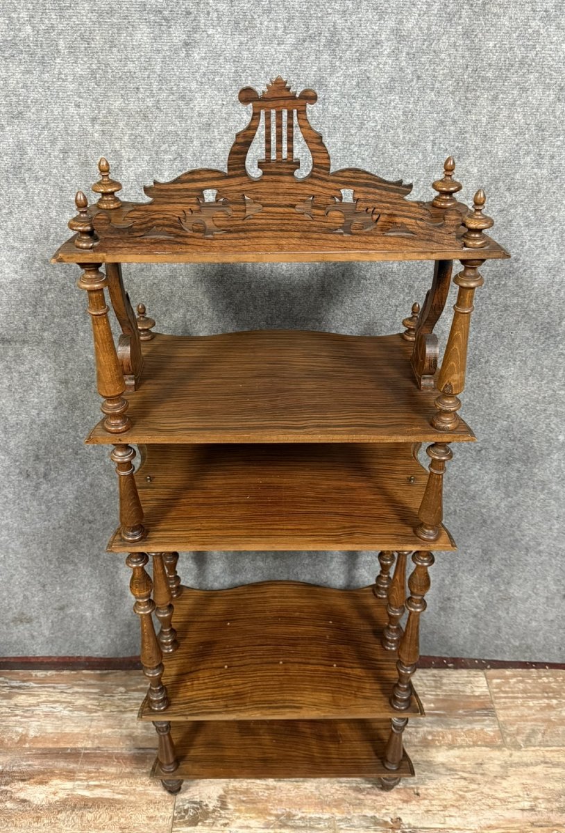 Large Napoleon III Period Shelf In Rosewood-photo-5