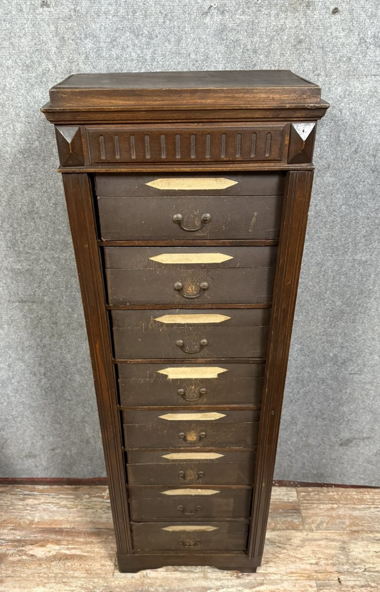 Large Napoleon III Period Oak Cardboard Box-photo-1