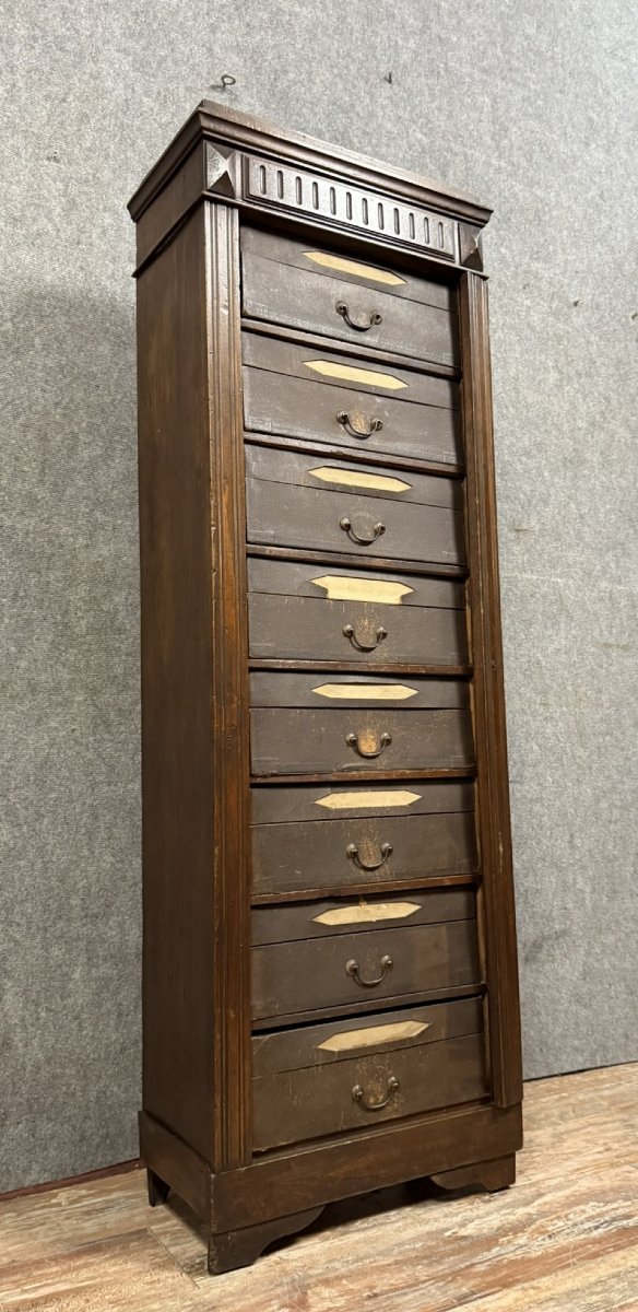 Large Napoleon III Period Oak Cardboard Box-photo-2