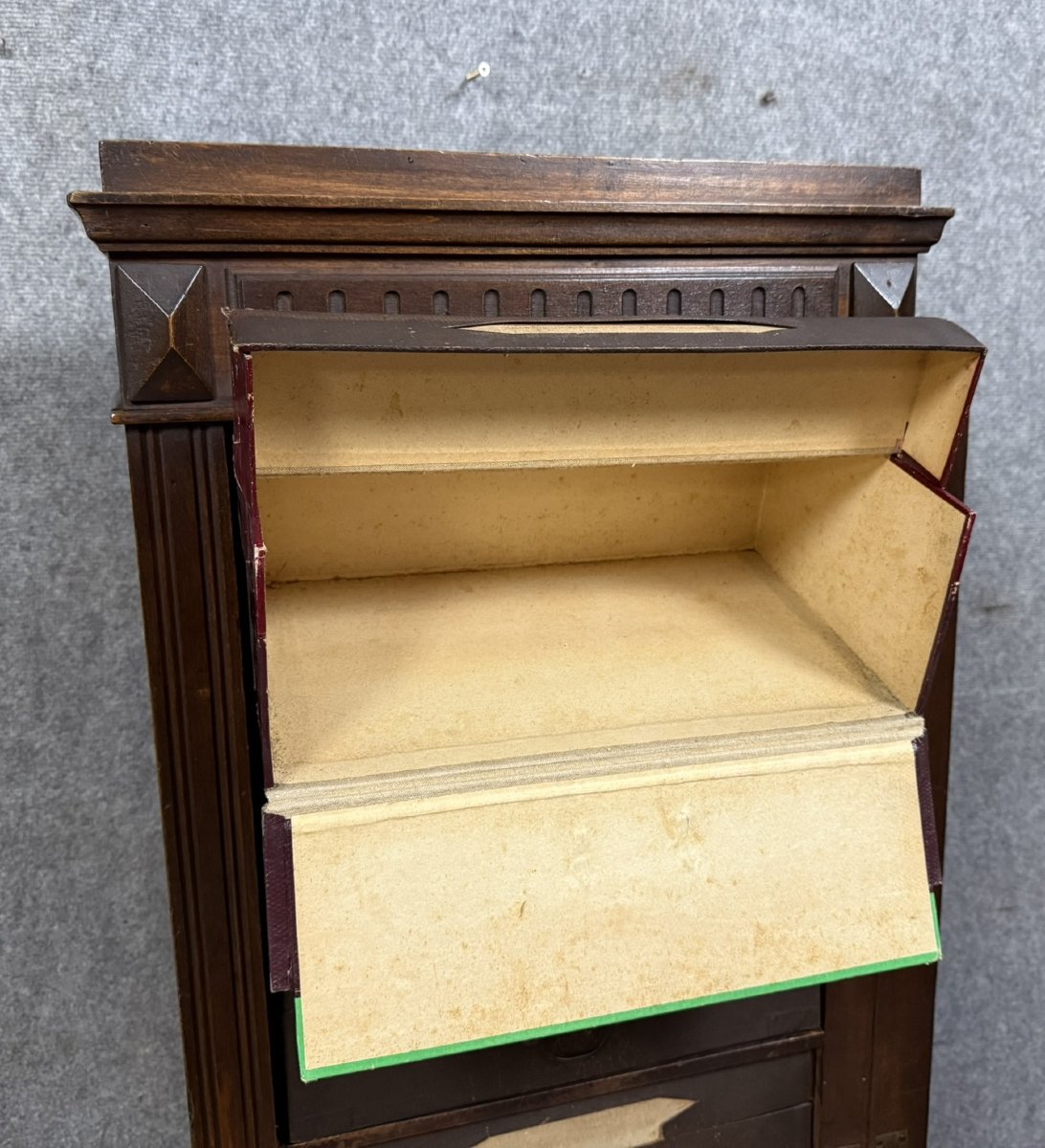 Large Napoleon III Period Oak Cardboard Box-photo-5