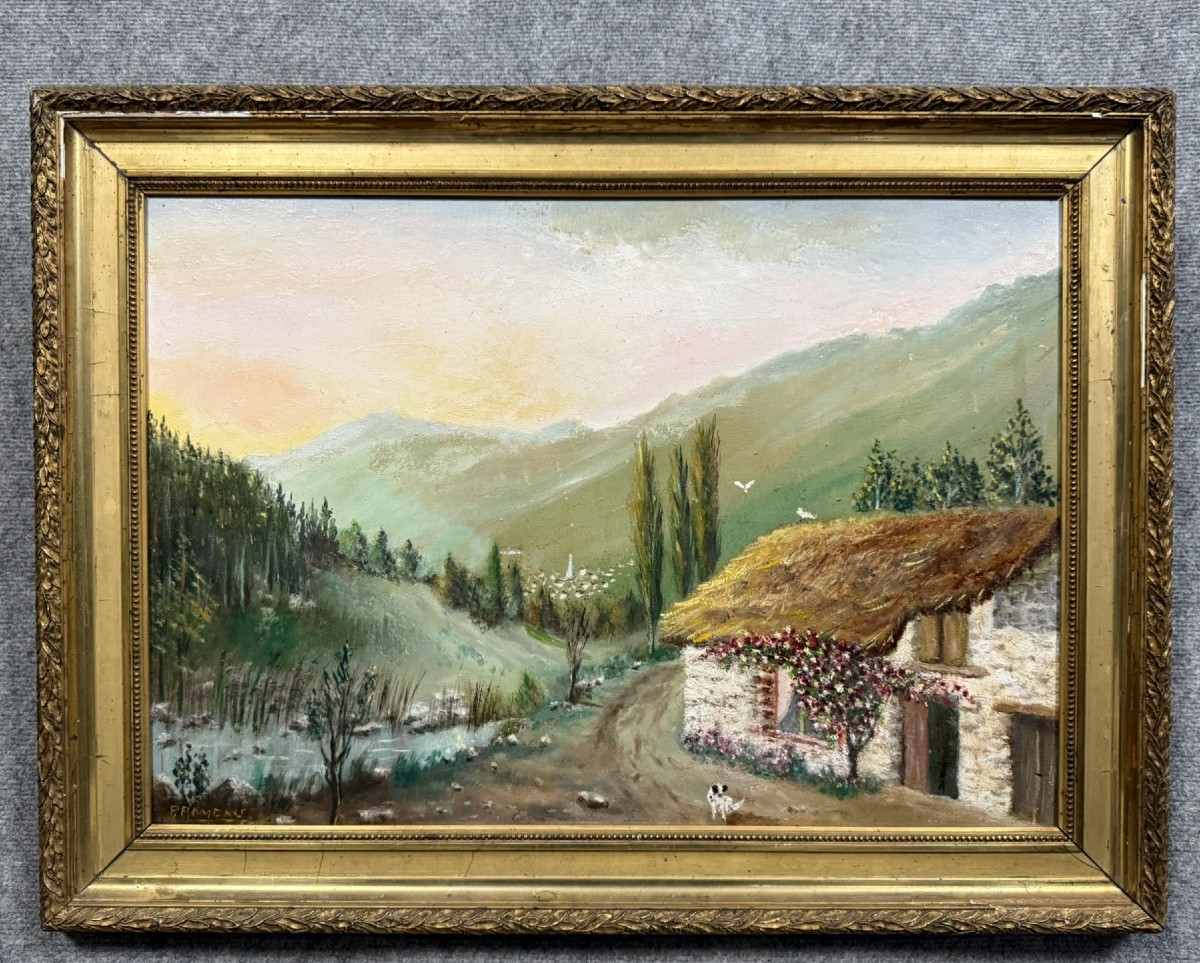 French School Painting, Early 20th Century, Oil On Panel, Signed 