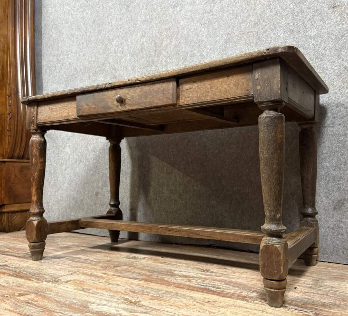 Louis XIII Period Desk In Solid Wood -photo-3