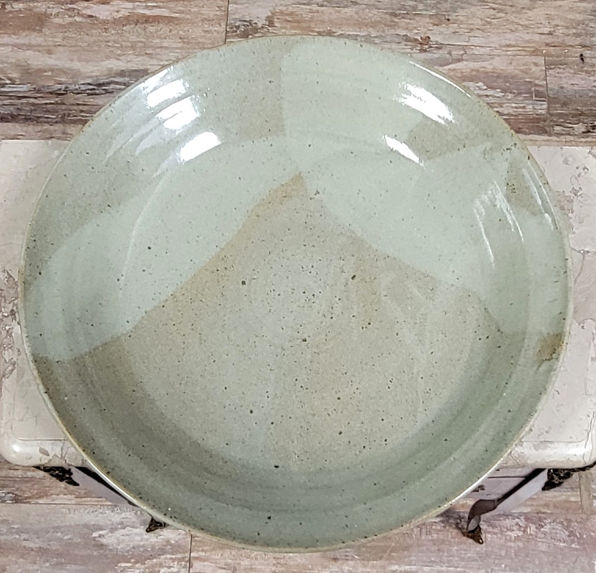 Immense plat ou centre de table Vintage en céramique 