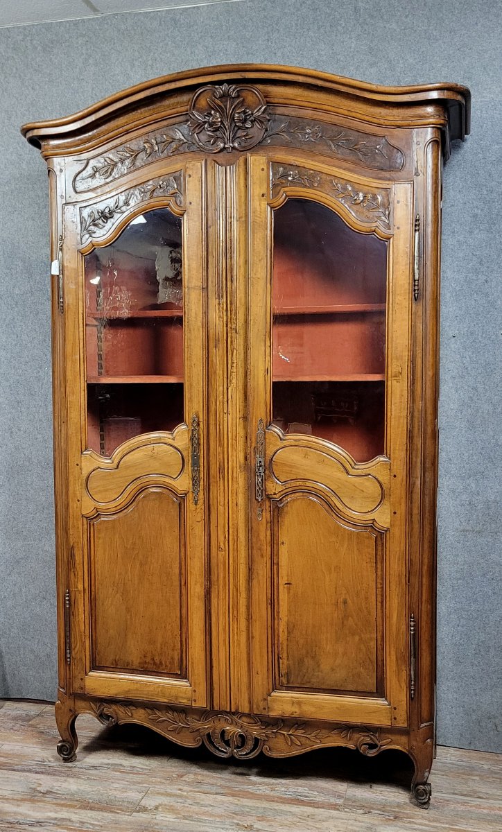 Louis XV Period Provençal Bookcase In Walnut-photo-3