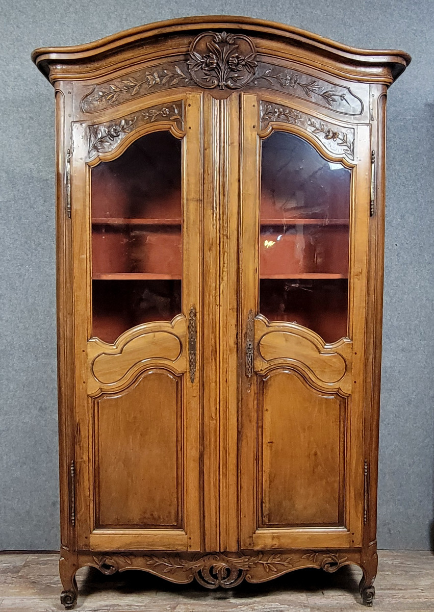 Louis XV Period Provençal Bookcase In Walnut