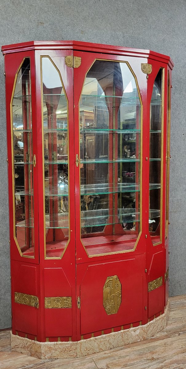 Dans l'esprit des réalisation de Maurice Dufresne : Bibliothèque époque Art Déco-photo-2