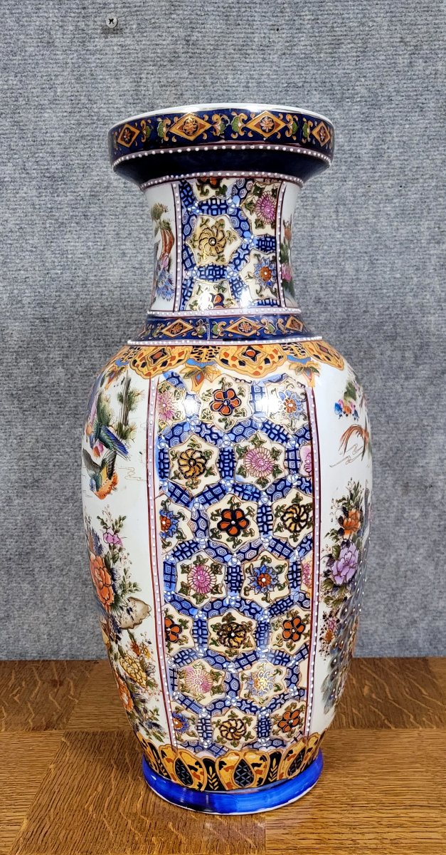Asie XXeme : grand vase en porcelaine  -photo-6