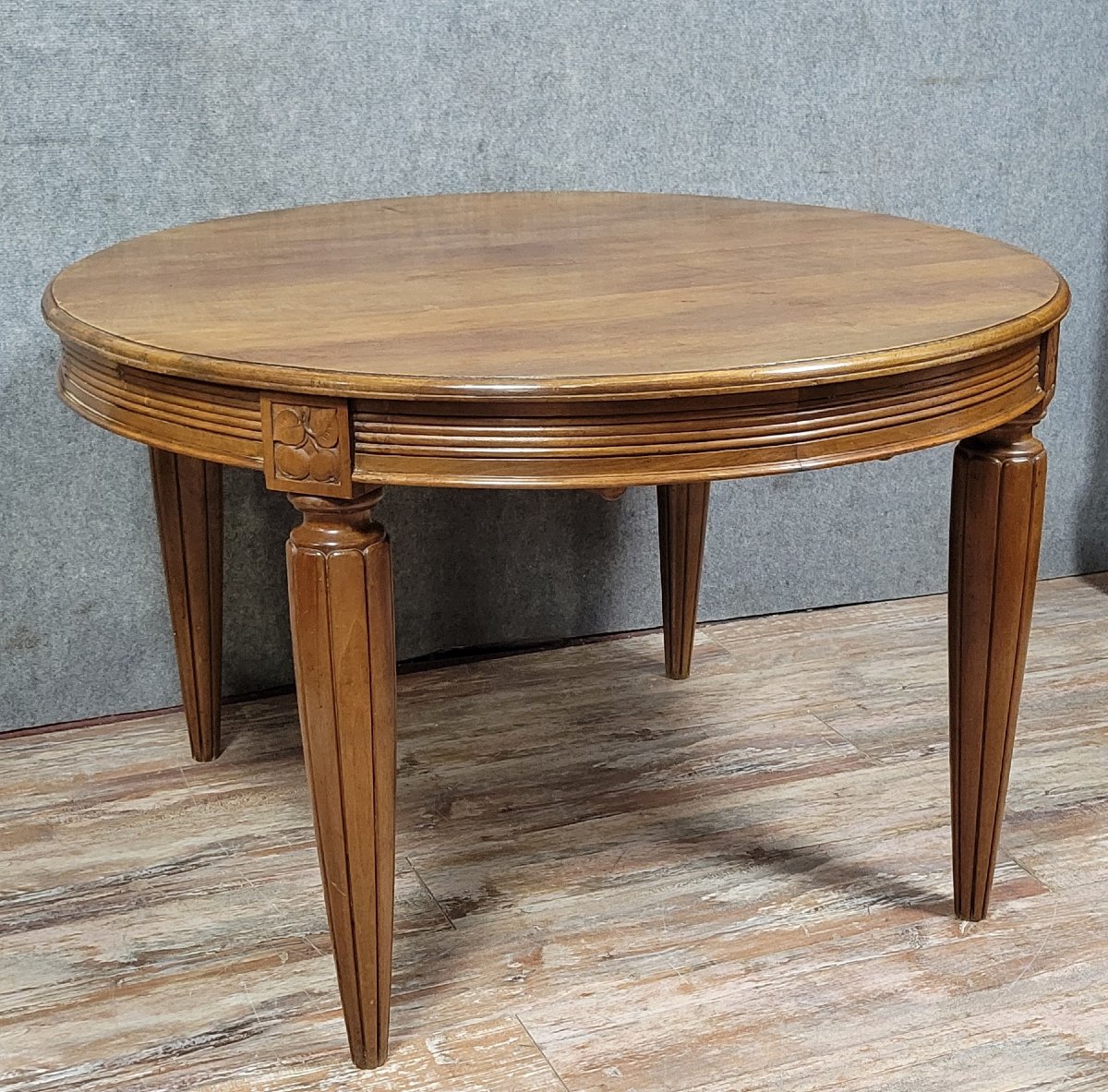 Art Deco Period Extending Table In Walnut -photo-3