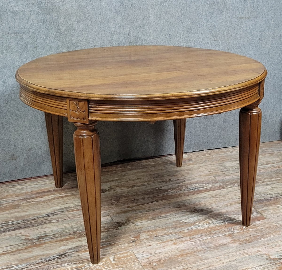 Art Deco Period Extending Table In Walnut -photo-5