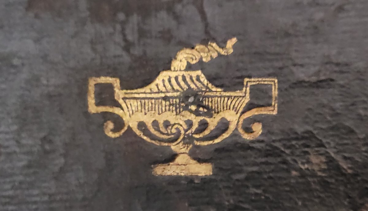 Important bureau à cylindre époque Empire en Acajou -photo-7