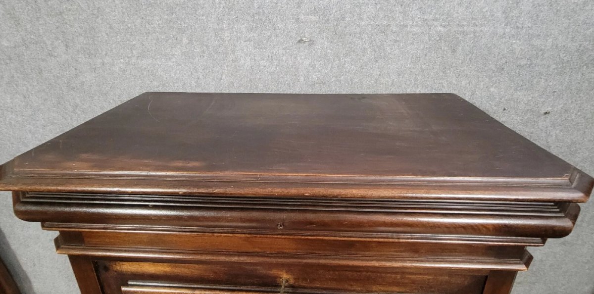 Renaissance Style Secretary In Carved Walnut -photo-3