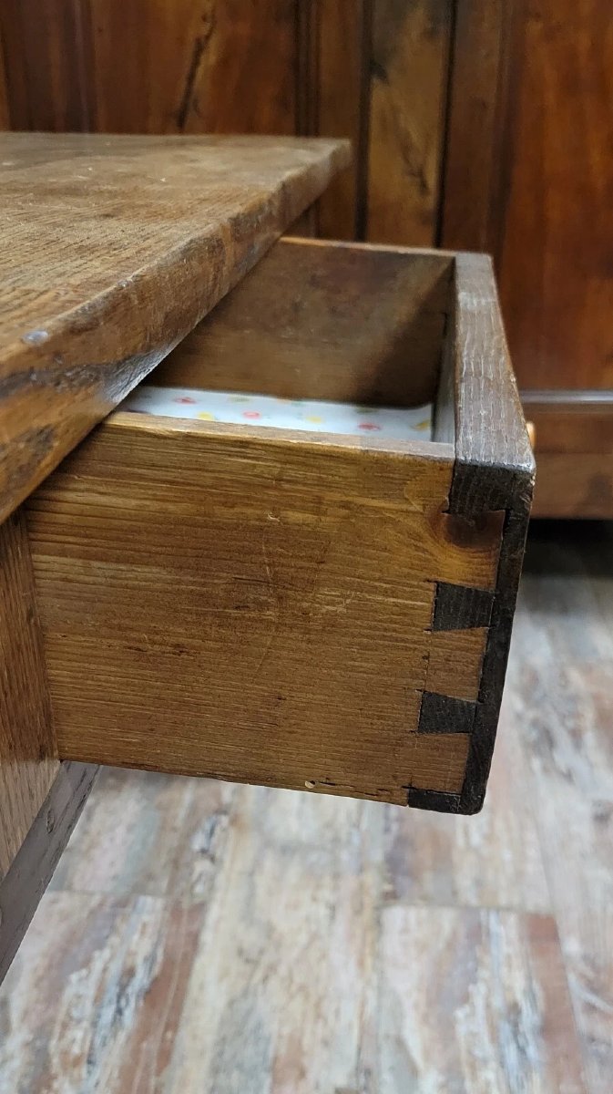 19th Century Solid Oak Farmhouse Table -photo-3