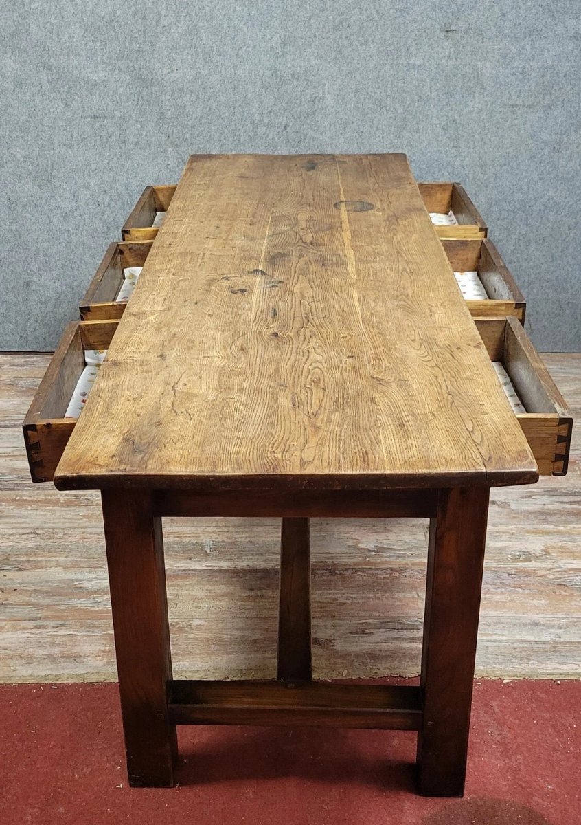 19th Century Solid Oak Farmhouse Table -photo-5