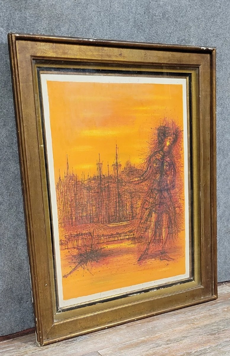Carzou: Numbered Lithograph, Dedicated, Framed, Signed And Dated 1965  -photo-2