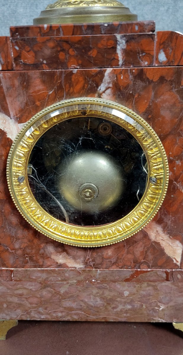 Napoleon III Period Clock In Griotte Marble -photo-8
