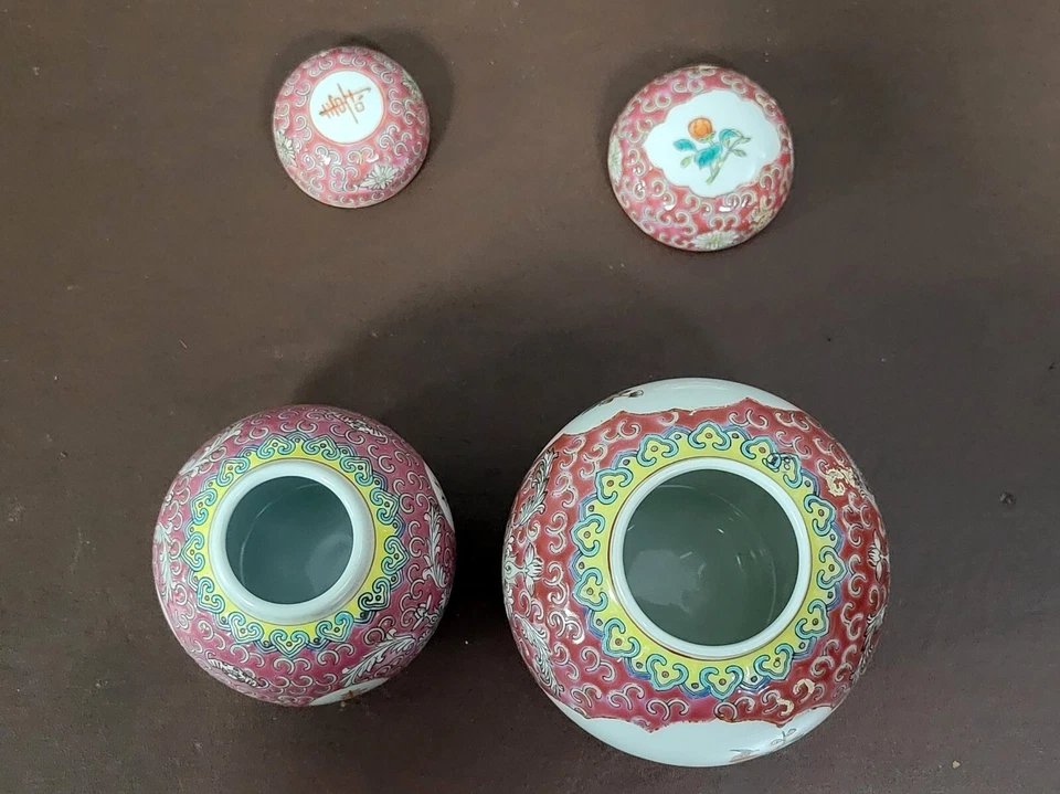 Asia 20th Century: Two Porcelain Ginger Jars (j)-photo-3