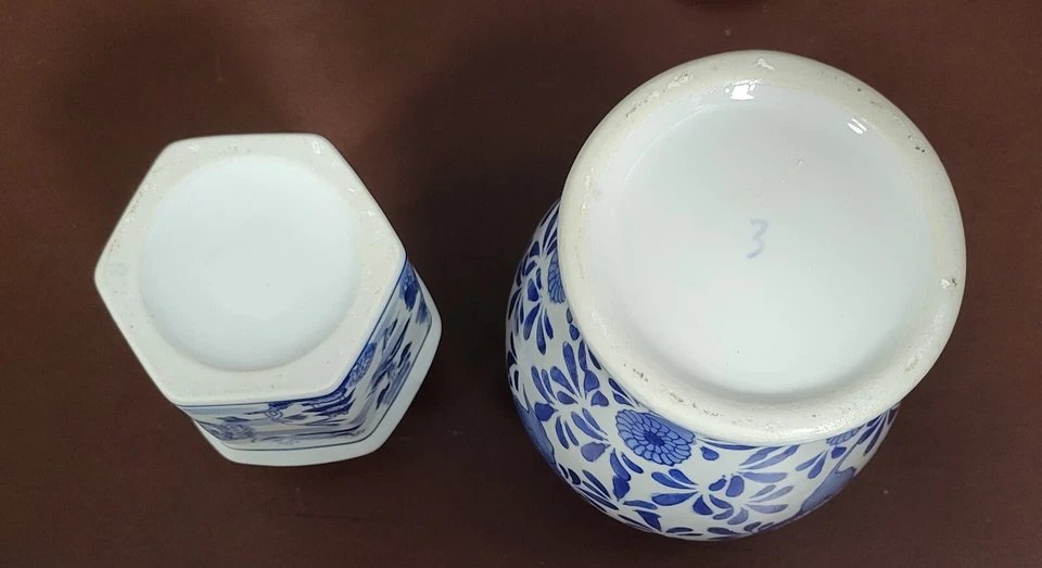 Asie XXeme : une grande potiche couverte et un pot couvert en porcelaine-photo-4