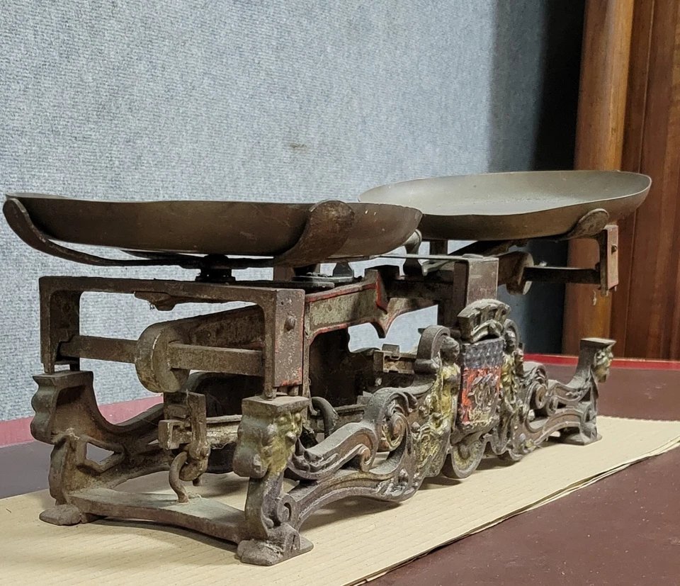 Napoleon III Period Grocery Scale With Trays Circa 1880 (b)-photo-3