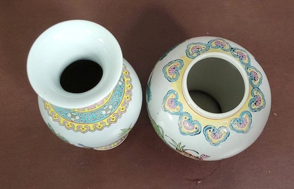 Asie XXeme : un grand vase et une potiche en porcelaine-photo-3