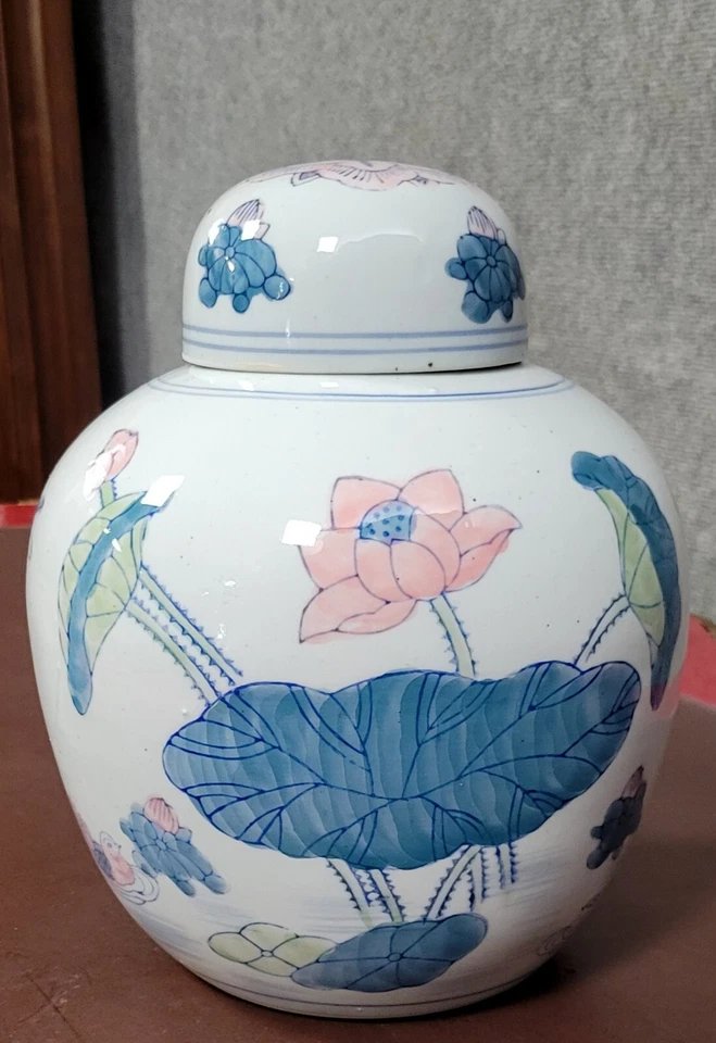 Asia 20th Century: Large Porcelain Ginger Jar-photo-2