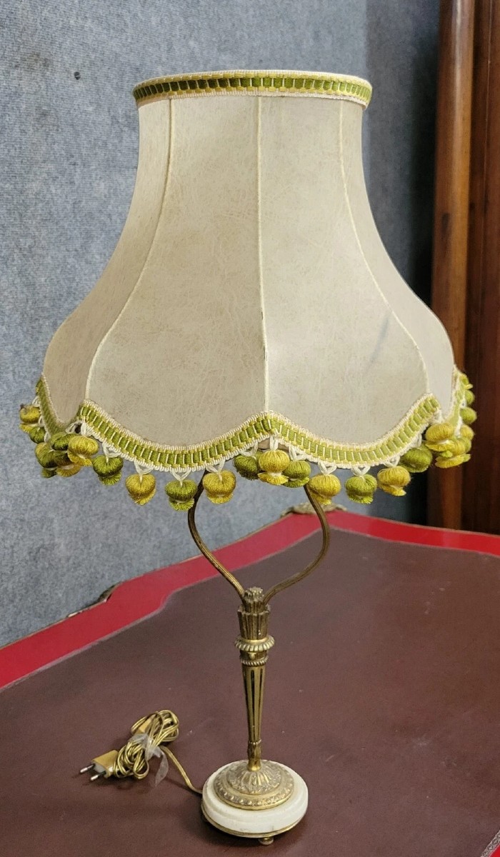 Large Louis XVI Style Bronze Lamp Circa 1880