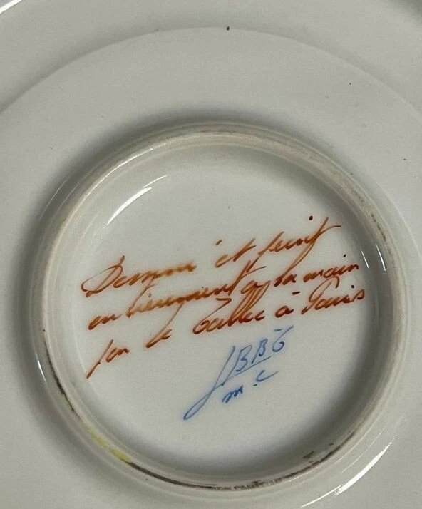 Le Tallec: Empire Style Porcelain Cup With Floral Decorations On A Yellow Background -photo-2