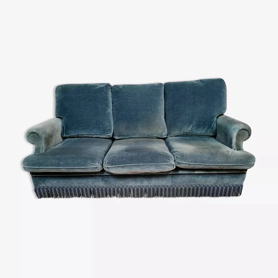 1970s Design By Jean Prevost: Toad Bench In Genoa Velvet-photo-4