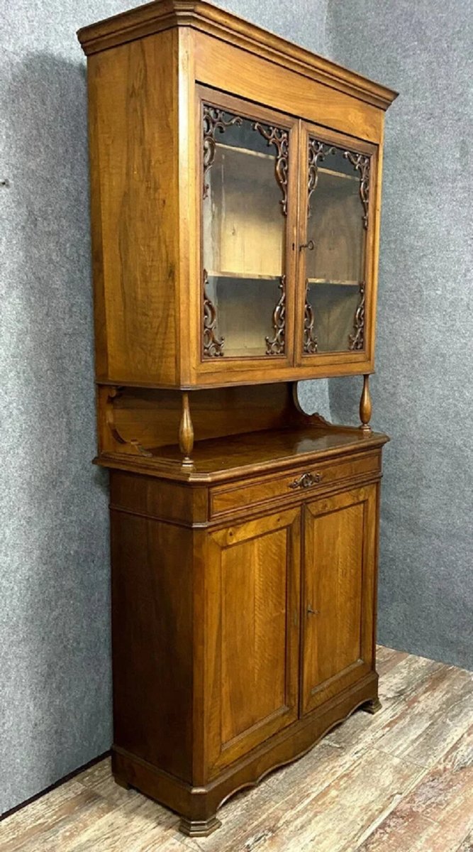 Buffet Bibliothèque époque Charles X en acajou vers 1820-photo-1
