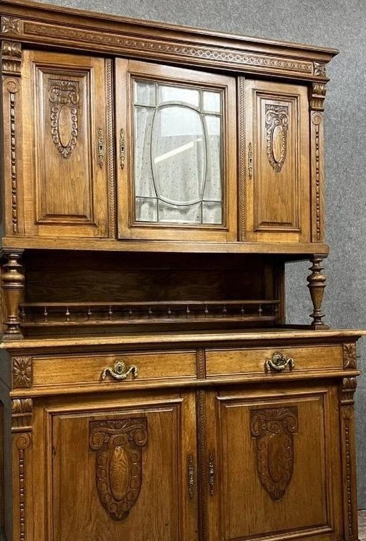Buffet de style Louis XVI en chêne massif vers 1850-photo-1