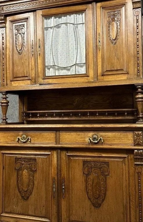 Buffet de style Louis XVI en chêne massif vers 1850-photo-3