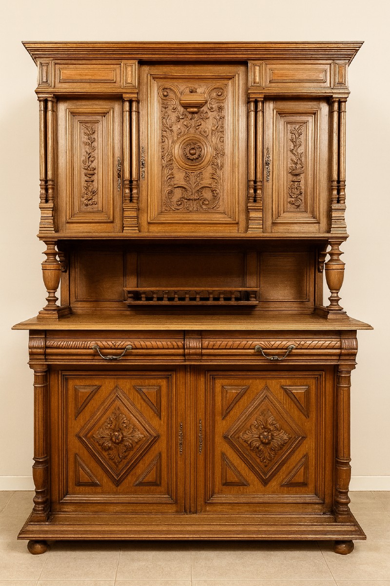 Buffet style Renaissance en chêne signé Picard a Paris