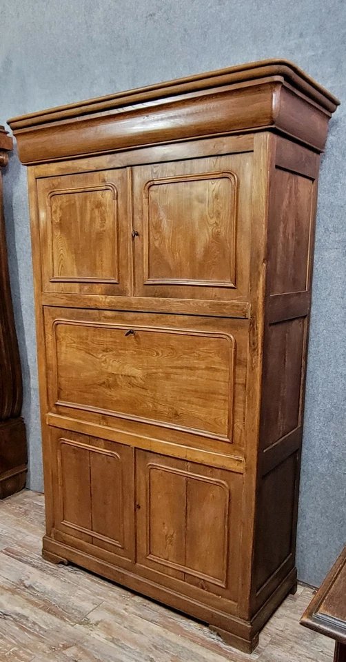 Louis Philippe Period Secret Cabinet Secretary In Ash And Elm Circa 1830-photo-2