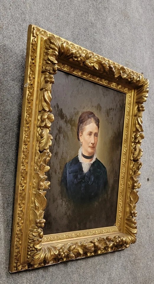 Jules-émile Saintin: Quality Portrait Painting Depicting A Notable, Signed Around 1850-photo-2