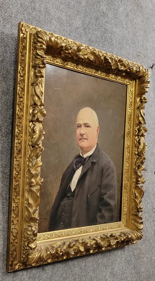 Jules-émile Saintin: Quality Portrait Painting Depicting A Notable Signed Around 1850-photo-2
