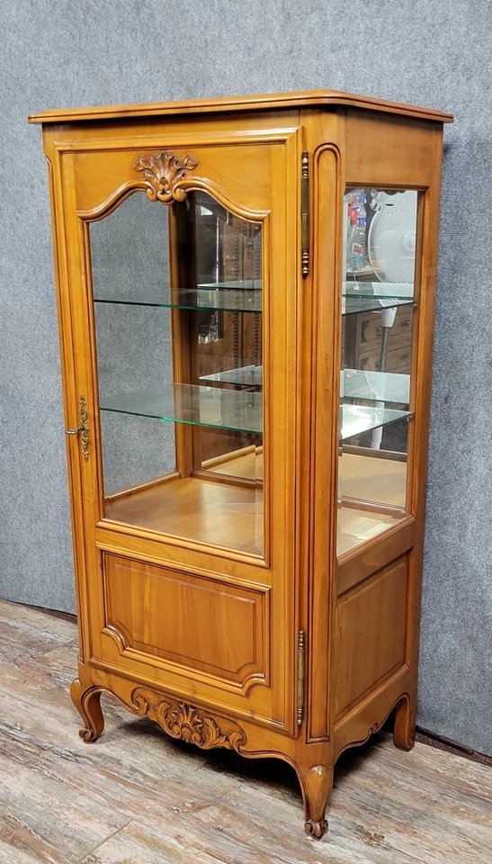 Vitrine Provencale style Louis XV en merisier époque XXeme-photo-1