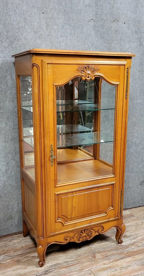 Vitrine Provencale style Louis XV en merisier époque XXeme-photo-2
