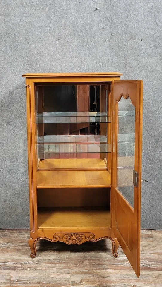 Vitrine Provencale style Louis XV en merisier époque XXeme-photo-3