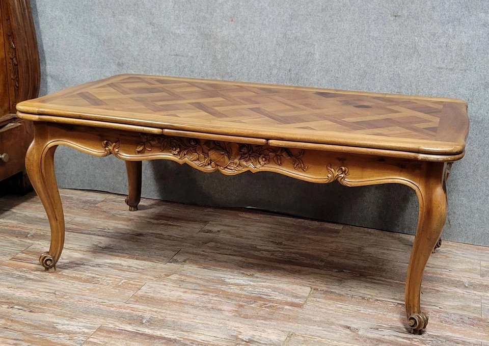 Louis XV Style Provencal Table In Solid Cherry Wood, 20th Century-photo-1