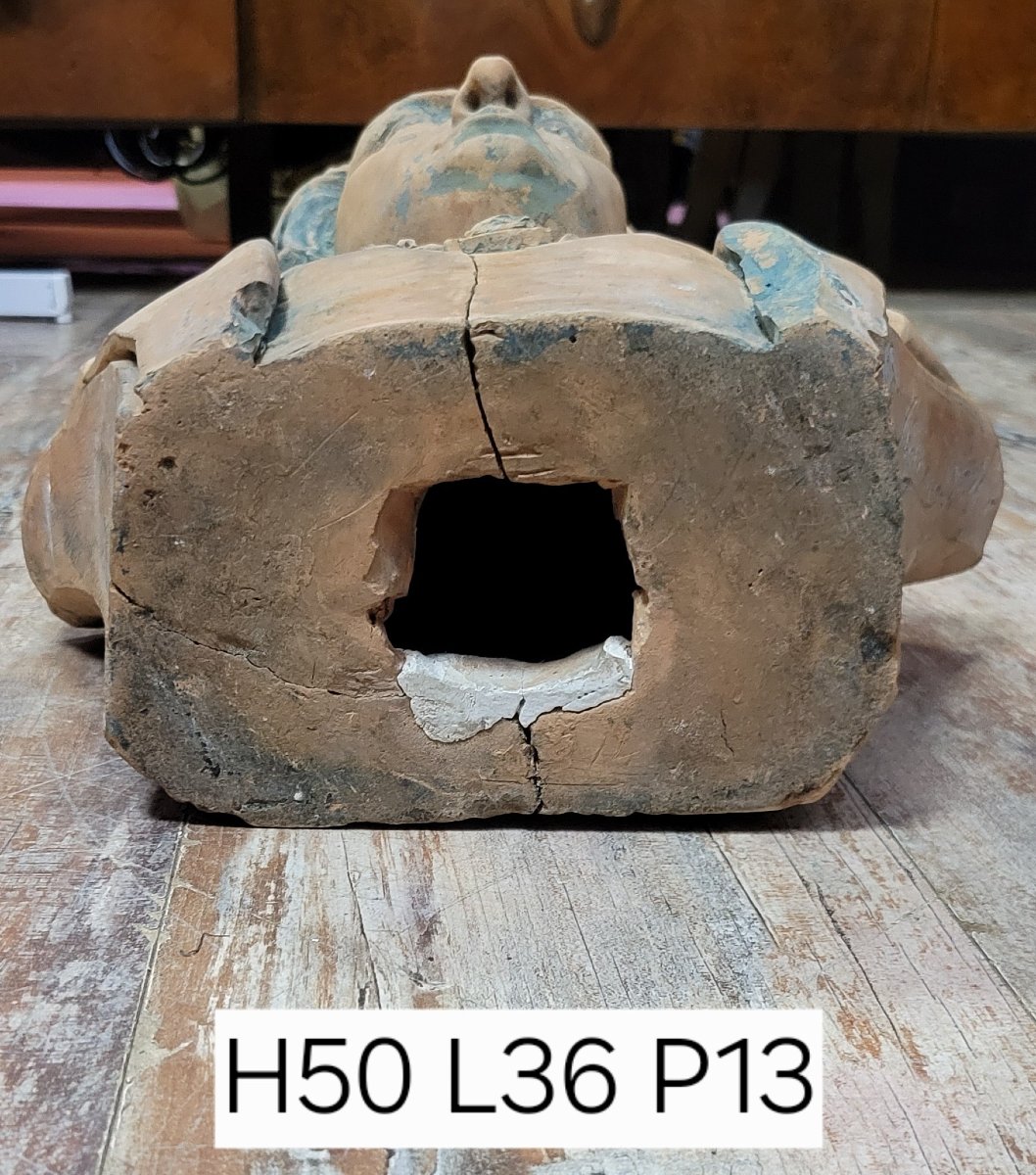 Grand buste d'homme en terre cuite signé P. Armengol -photo-6