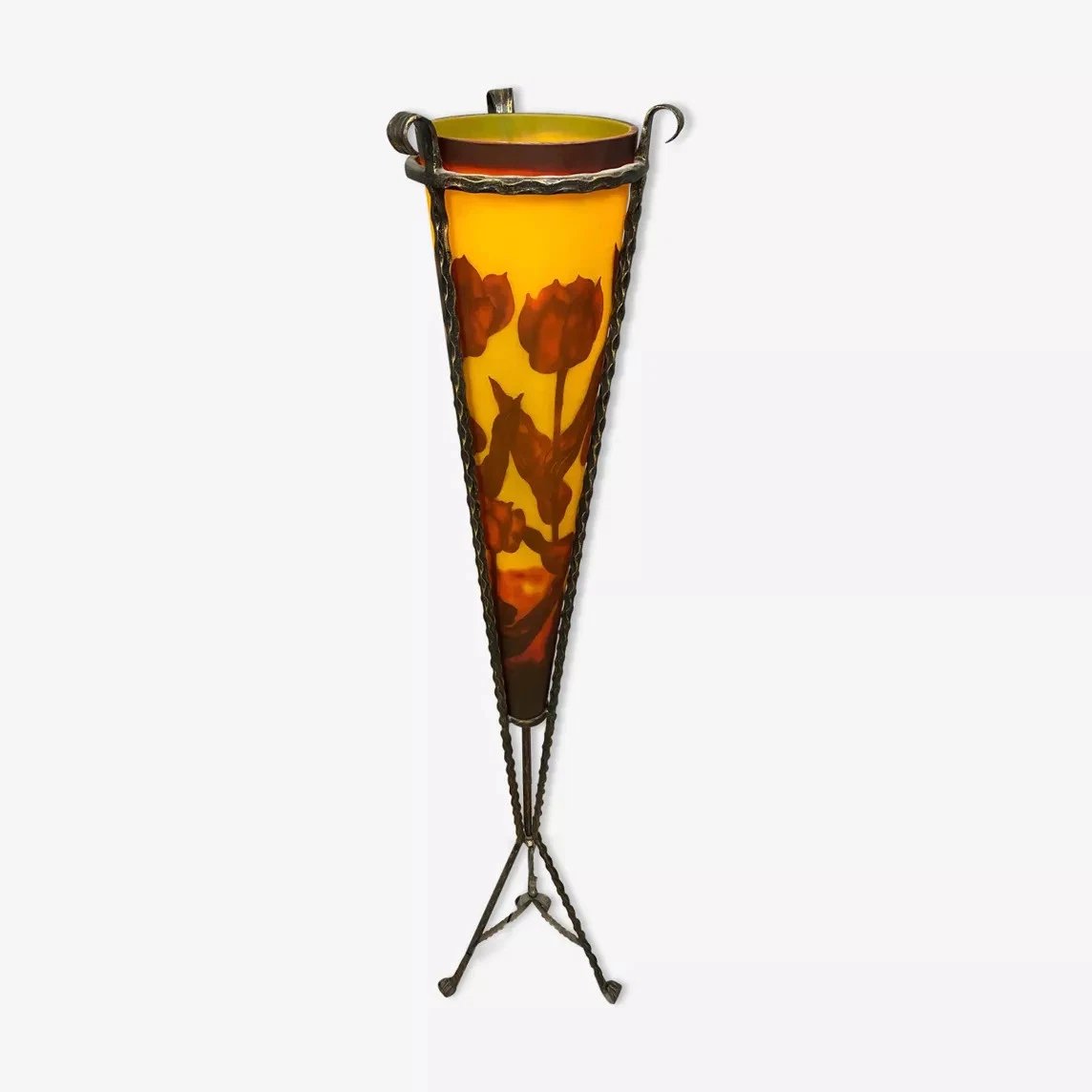 In The Spirit Of Majorelle And Muller: Gigantic Glass Paste Lamp-photo-1