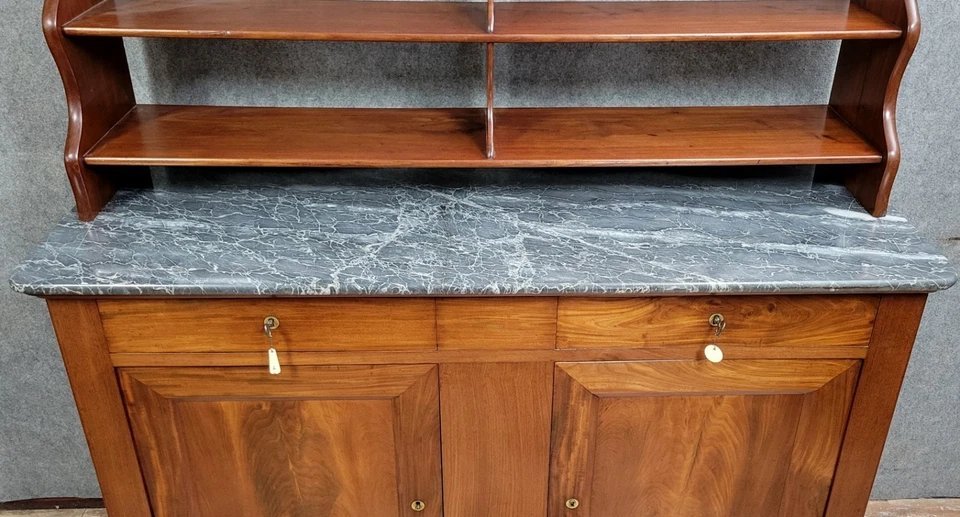 Saint Hubert Buffet With Shelves, Restoration Period, In Mahogany -photo-2