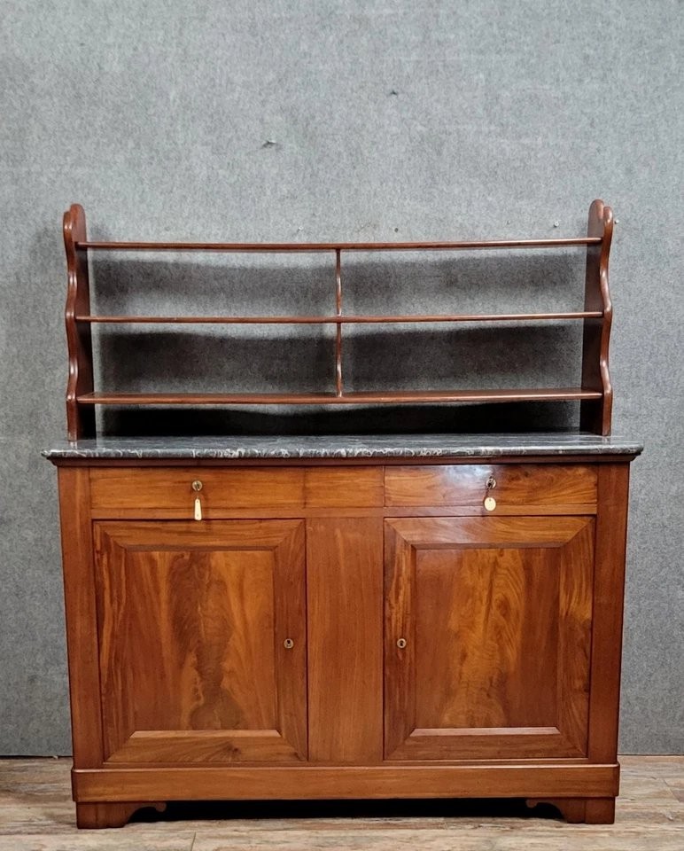 Saint Hubert Buffet With Shelves, Restoration Period, In Mahogany 