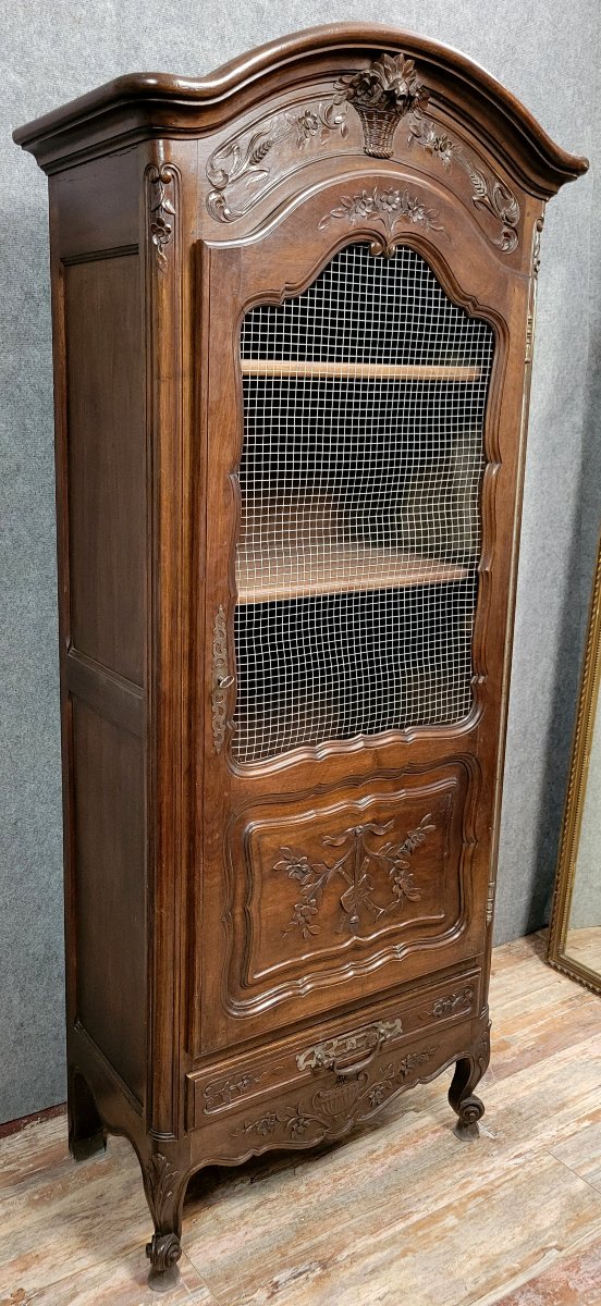 Arlesian Provençal Louis XV Style Display Case In Carved Walnut -photo-5